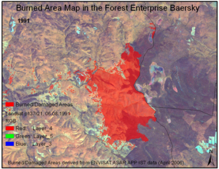 Burned area map 1991. Click to enlarge!