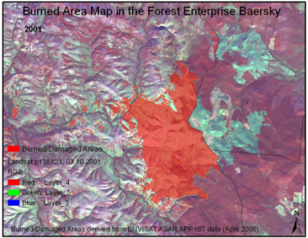 Burned area map 2001. Click to enlarge!