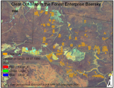 Clear cut map 2001. Click to enlarge!