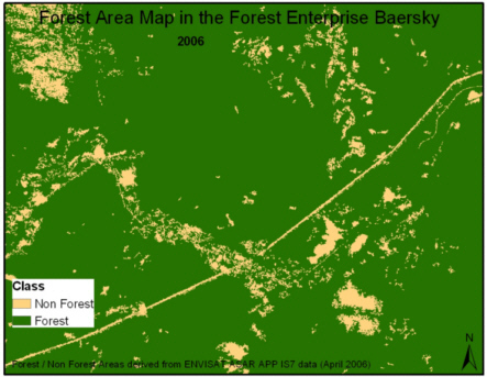 Forest Area Map, Click to enlarge.